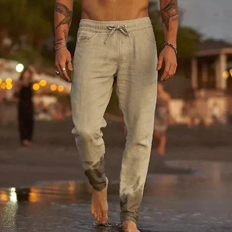 Herren Leichte Sommer Hose | Leinen Strand