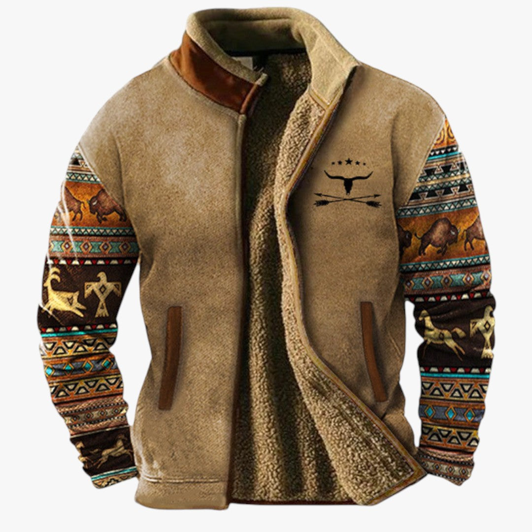 Gefütterte Winter Fleecejacke für Herren