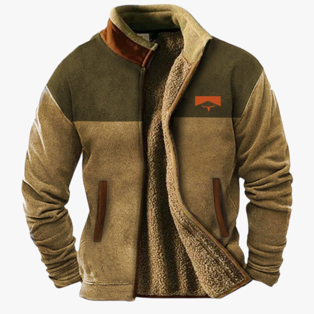 Gefütterte Winter Fleecejacke für Herren