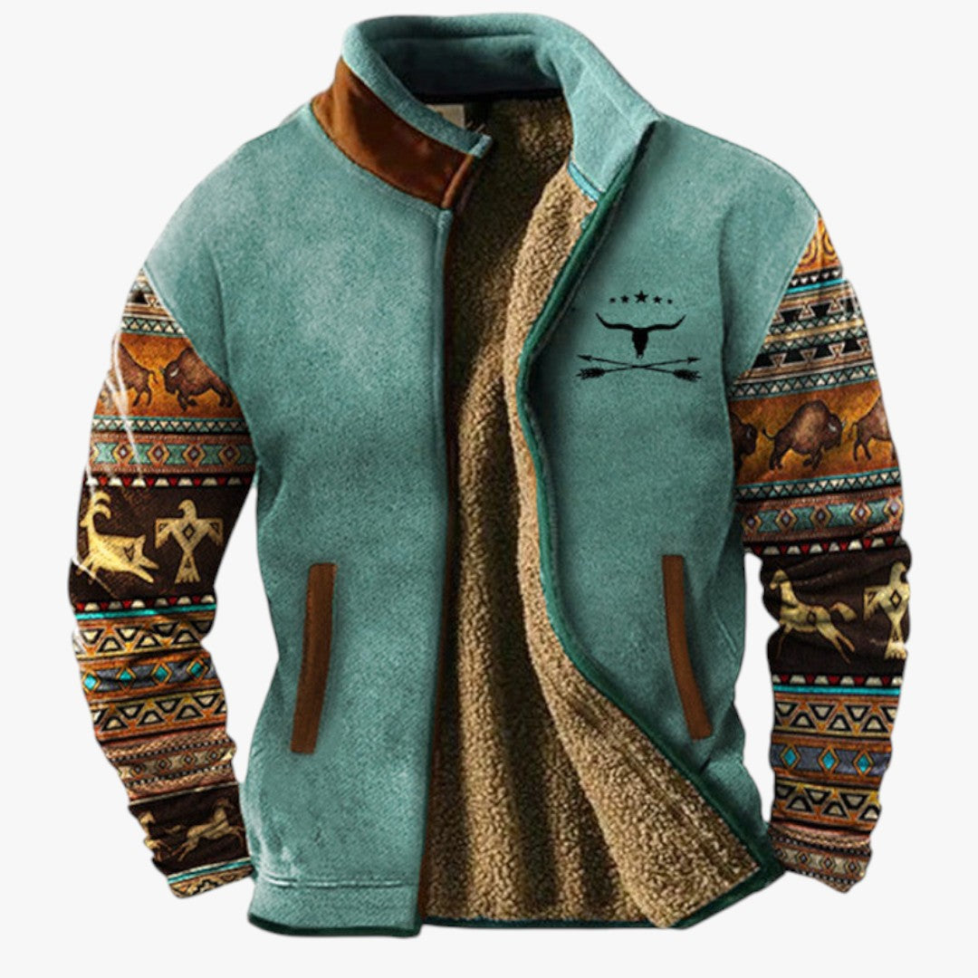 Gefütterte Winter Fleecejacke für Herren
