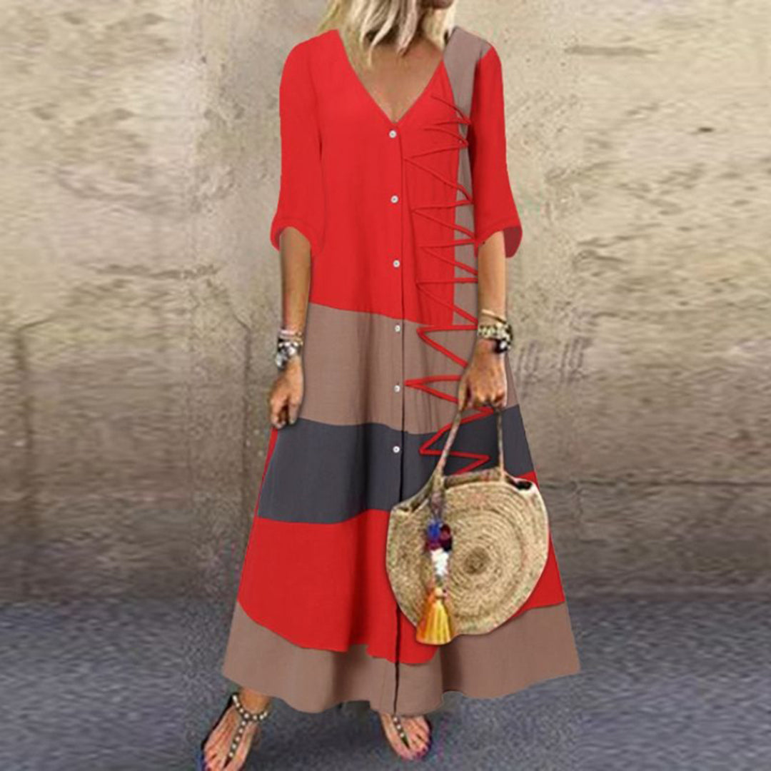 Damen Kleid Lang Grau – Elegantes Sommerkleid für Festliche Anlässe und Lässige Outfits 4
