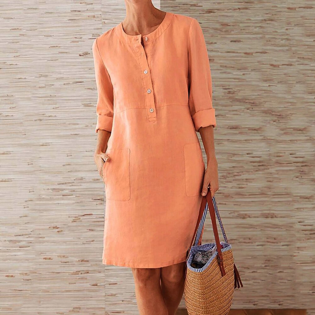 Damen Kleid Blau Sommerkleid Elegant für Vielseitige Anlässe 2