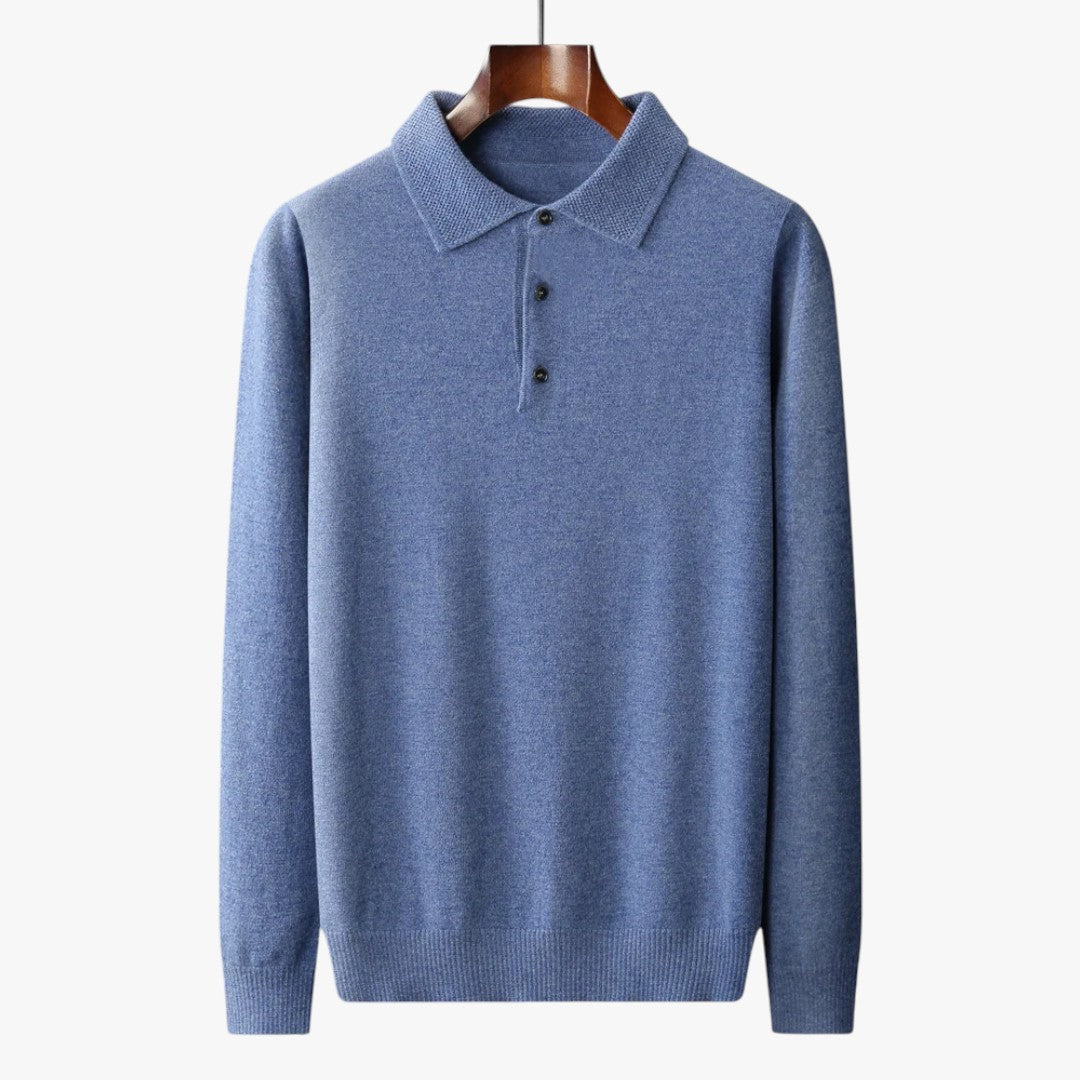 Herren Winter Polopullover mit Kragen