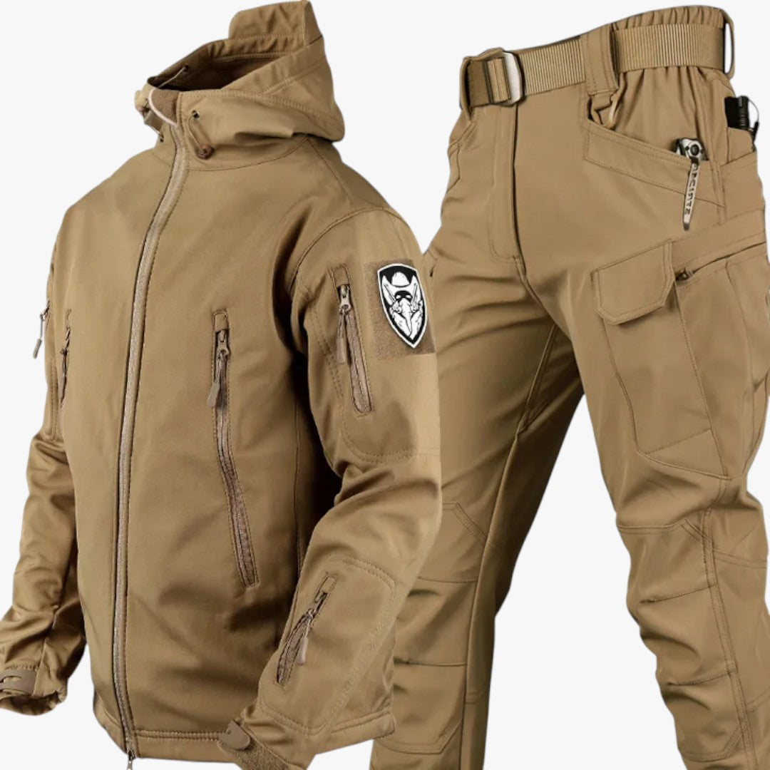 Herren Winterjacke mit Kapuze und Hose | Set