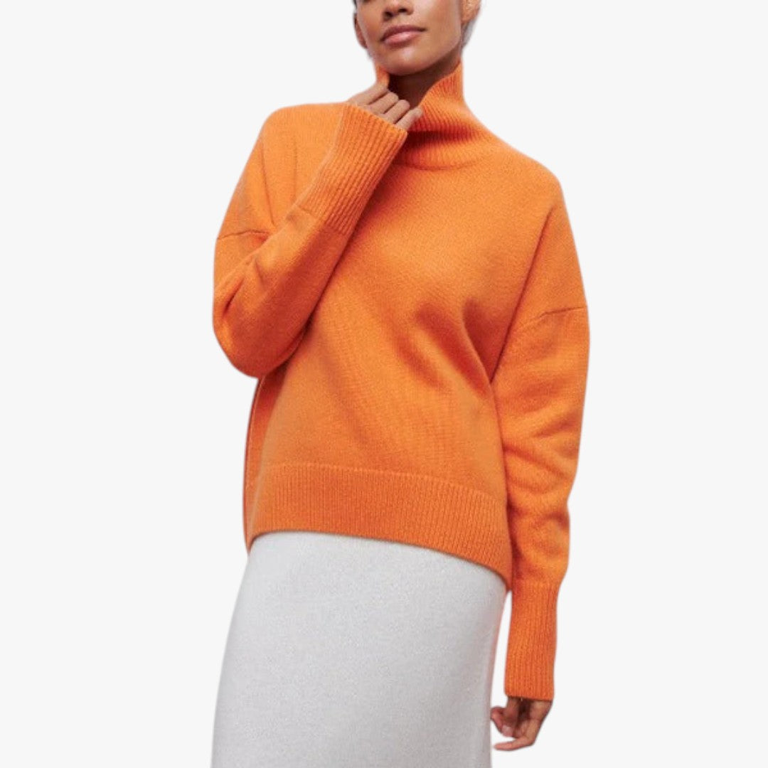Damen Rollkragenpullover mit hohem Kragen | Lang