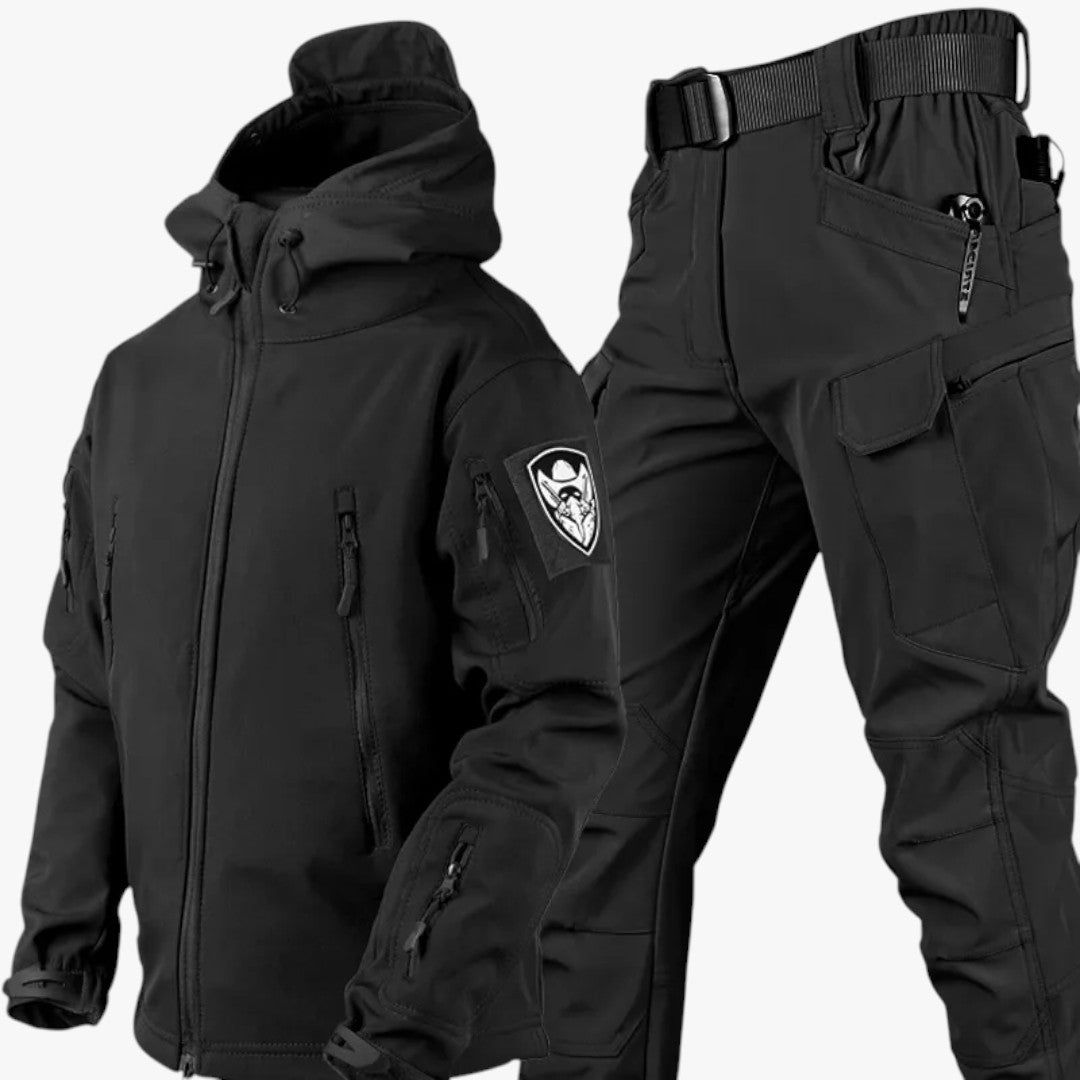 Herren Winterjacke mit Kapuze und Hose | Set