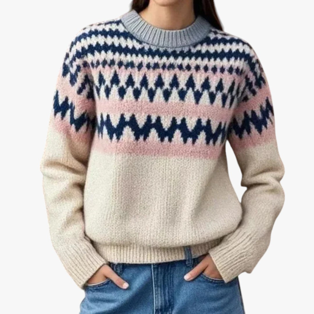 Damen Norweger Winterpullover | Lockere Passform