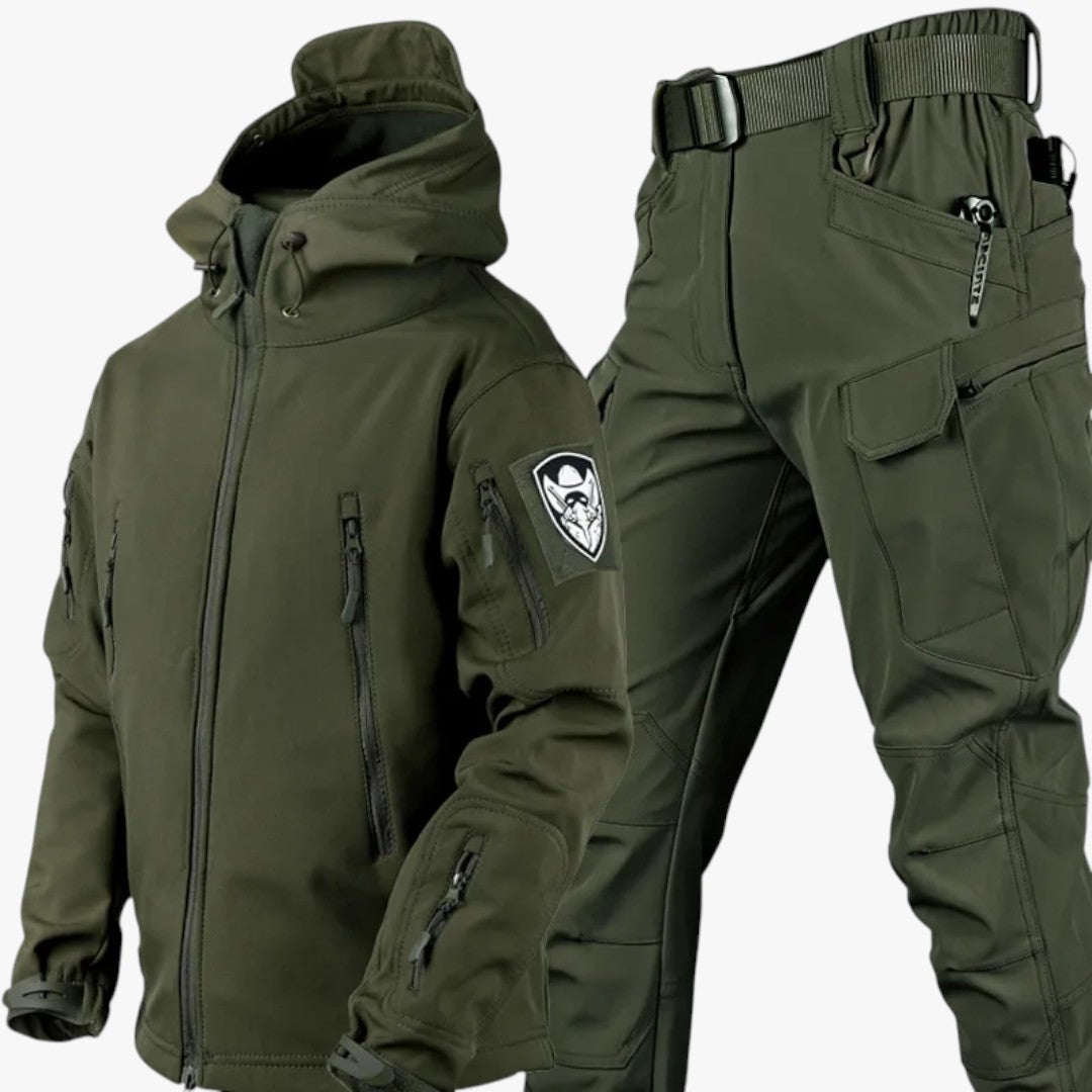 Herren Winterjacke mit Kapuze und Hose | Set