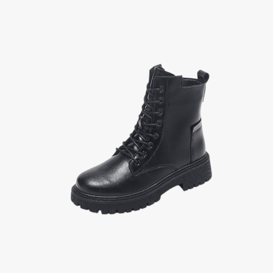 Hohe Damen Winterstiefel mit Futter und dicker Sohle