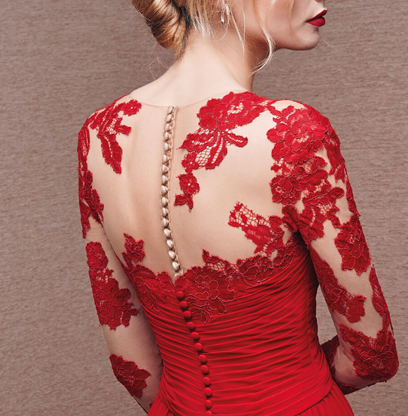 Elegantes Damenkleid mit Spitze - Hochzeit Gast