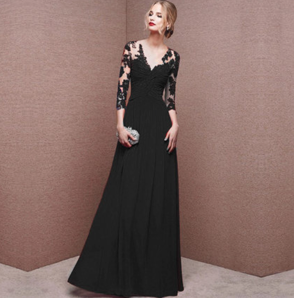 Elegantes Damenkleid mit Spitze - Hochzeit Gast