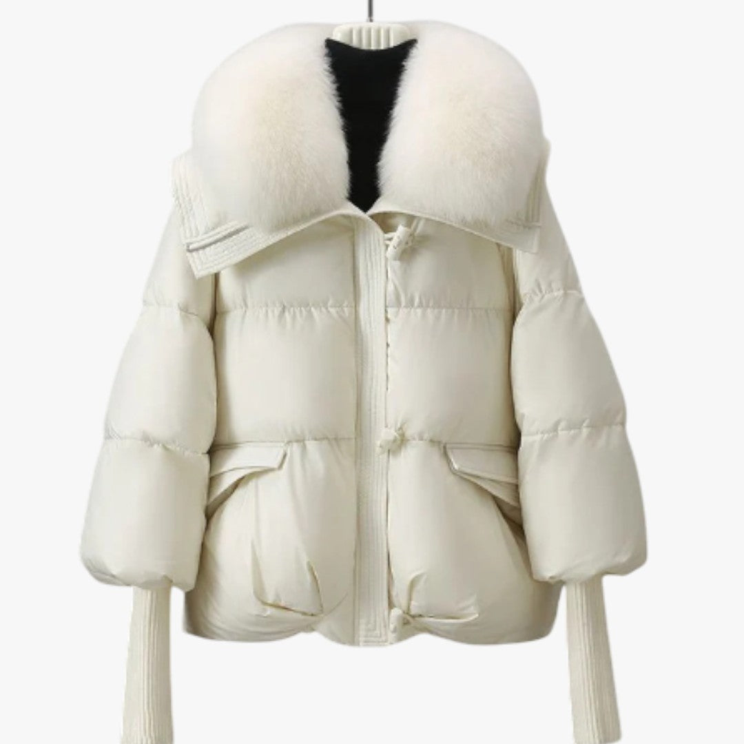 Kurze Puffer-Daunenjacke für Damen | Winter