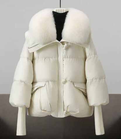 Kurze Puffer-Daunenjacke für Damen | Winter