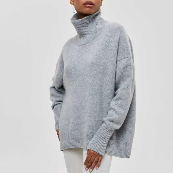 Damen Rollkragenpullover mit hohem Kragen | Lang