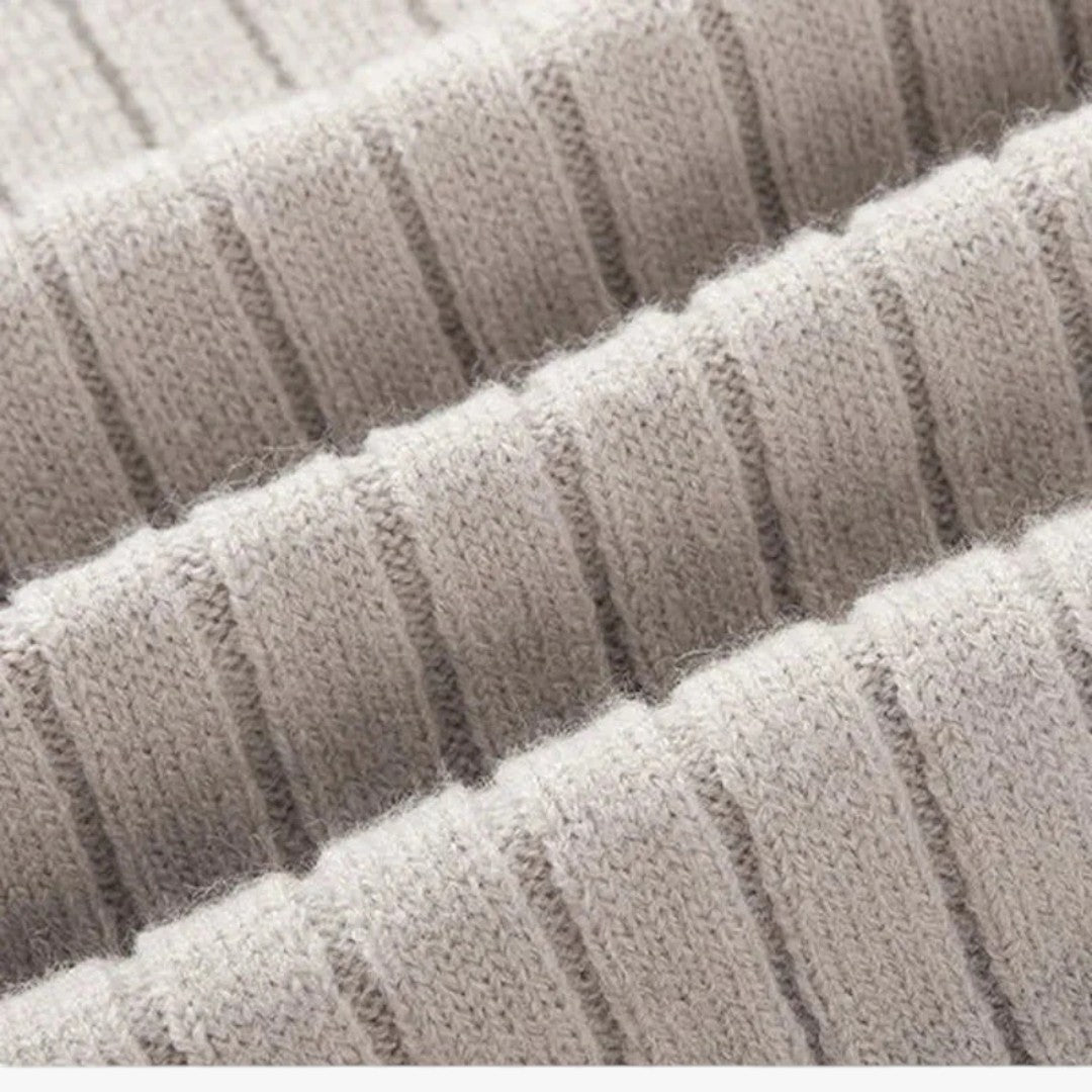 Herren Winterpullover mit hohem Kragen und Reißverschluss
