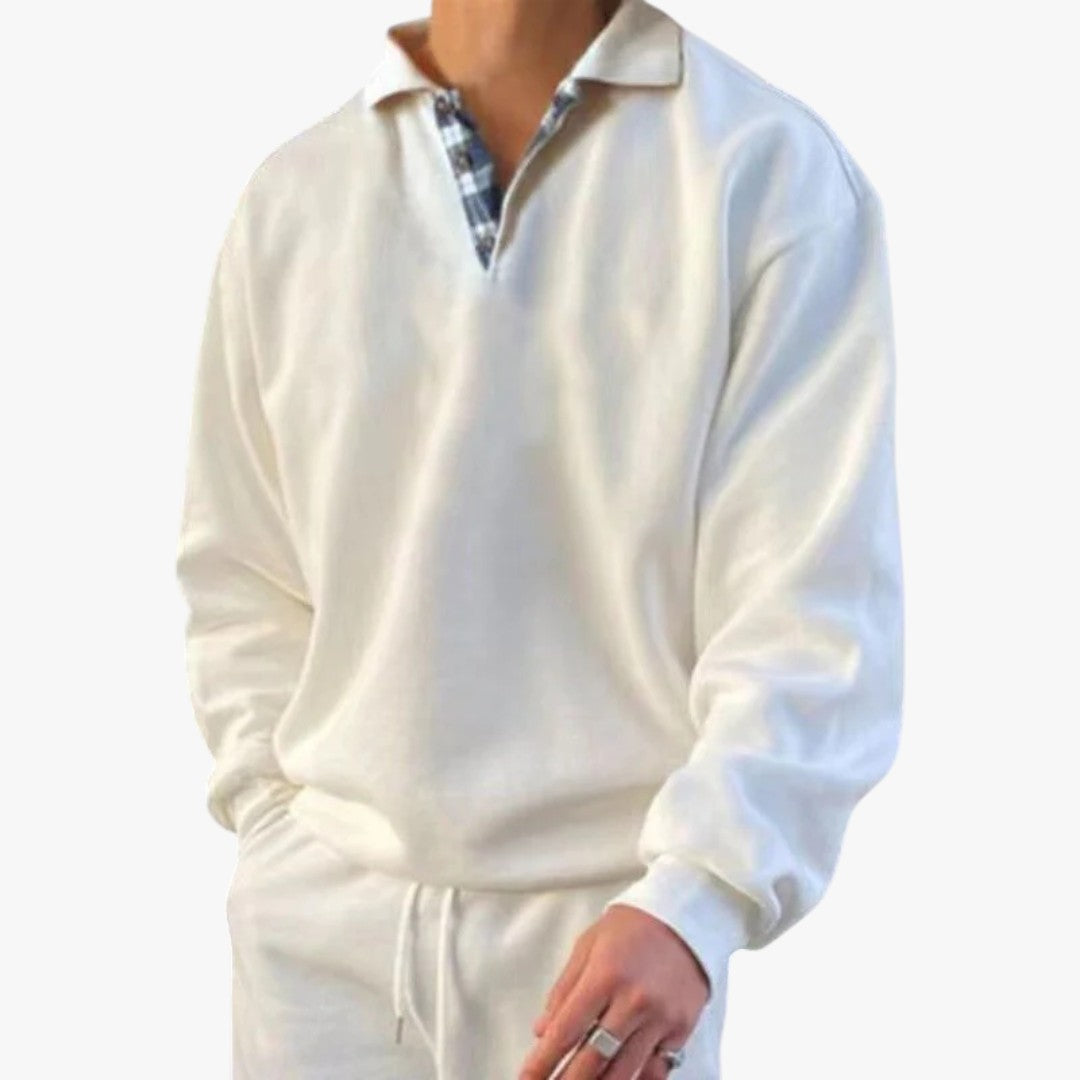 Oversize Pullover für Herren mit V-Ausschnitt