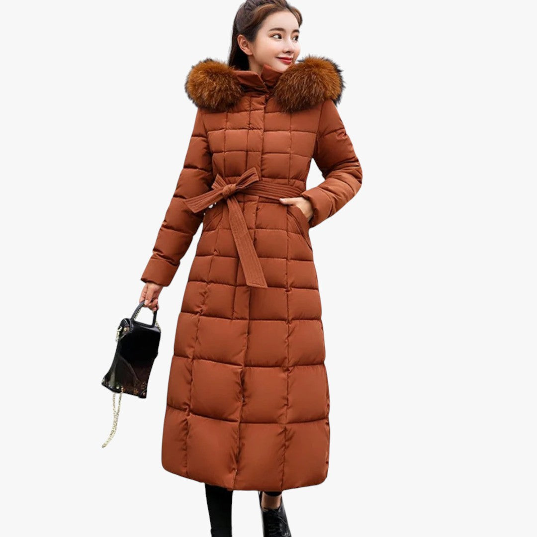 Damen Parka Winterjacke mit Kapuze | Lang