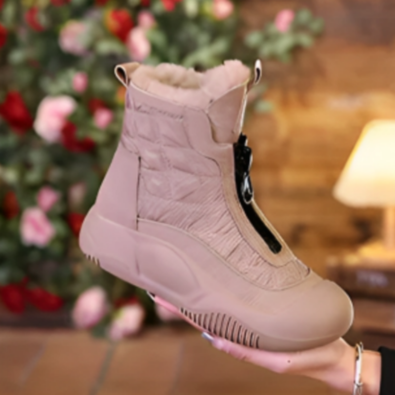 Damen Winter Schneestiefel mit Futter | Reißverschluss