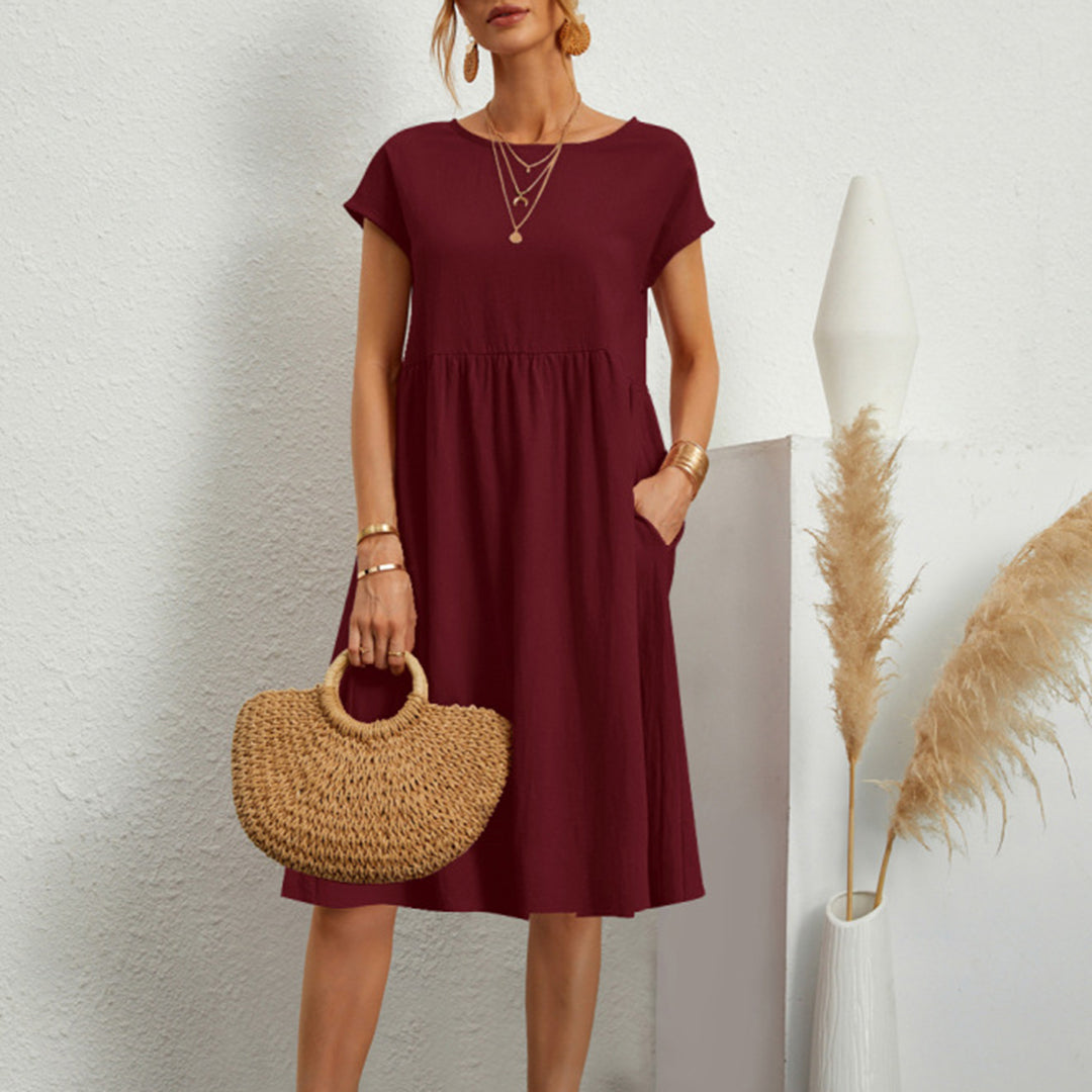Elegantes Damenkleid Blau für Sommer – Ideal für verschiedene Anlässe, Hochwertiges Polyester, Bequeme Passform 5