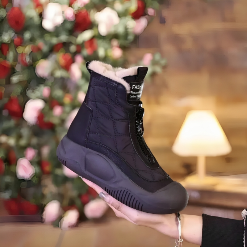 Damen Winter Schneestiefel mit Futter | Reißverschluss