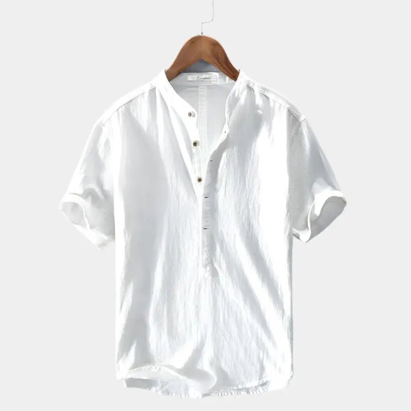 ZVNT shirt Essentielles Kurzarm-Leinenhemd für stilvolle Sommerlooks