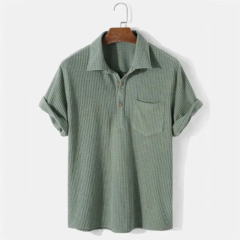 ZVNT shirt Texturiertes Kurzarmhemd für Stil und Komfort – Perfekt für jeden Anlass
