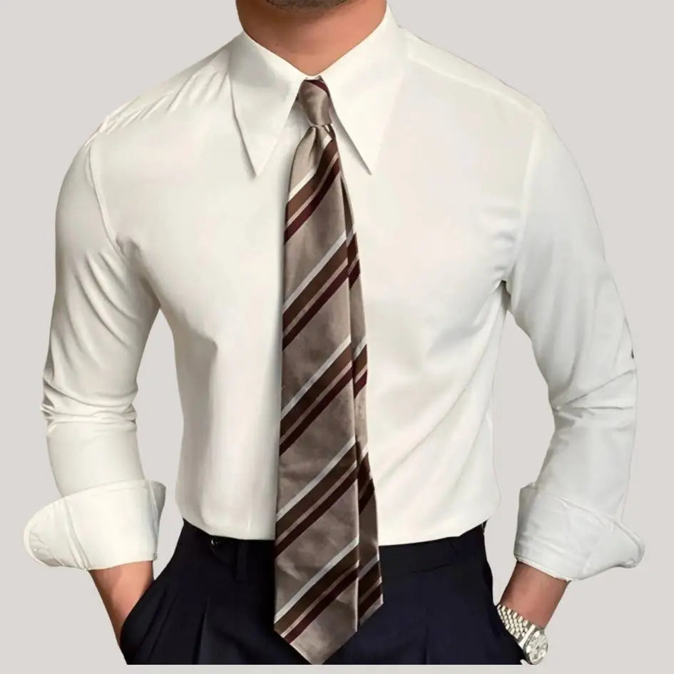 ZVNT shirts Elegantes Spearpoint-Kragenhemd für stilbewusste Herren