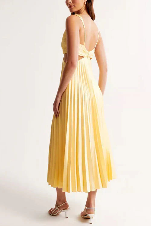 Damen Maxi Plissee Abendkleid | Elegant und Lang