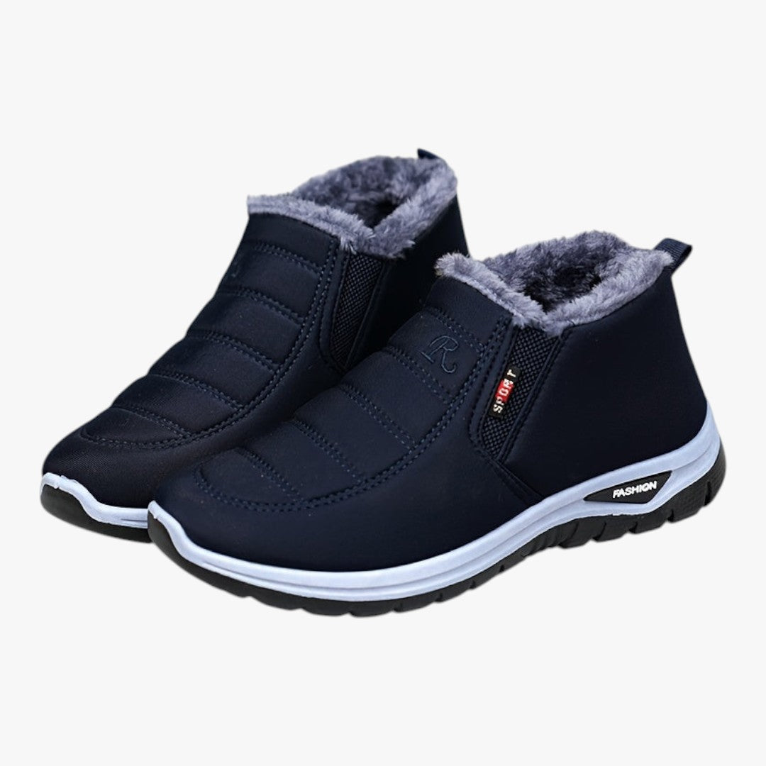 Herren Winterschuhe mit Futter und elastischen Seiteneinsätzen