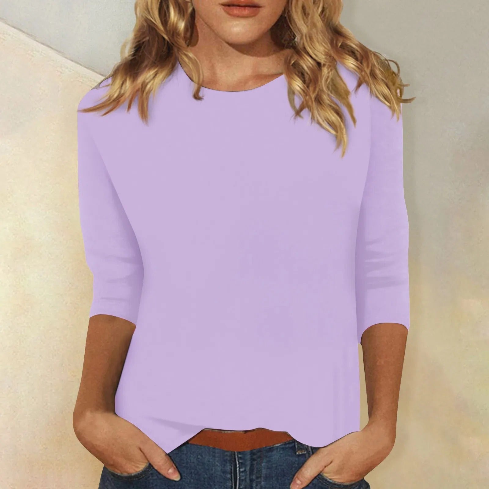 Damen Langarm Shirt mit Rundhals