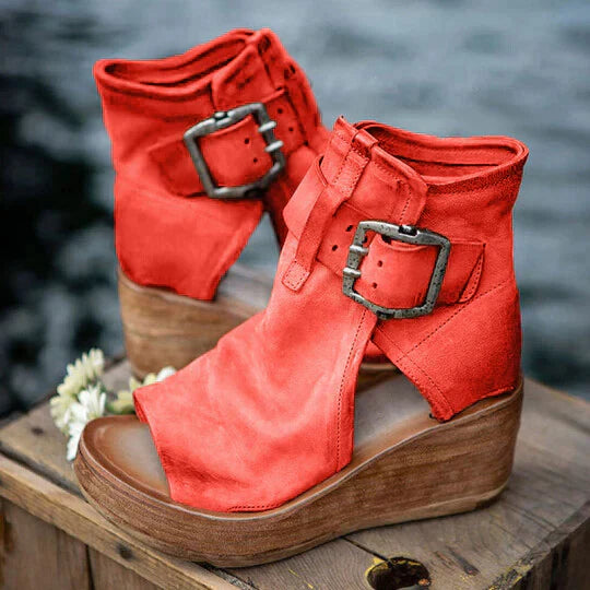 Damen Sandalen Boho Keilabsatz – Stilvolle Sommerschuhe-2