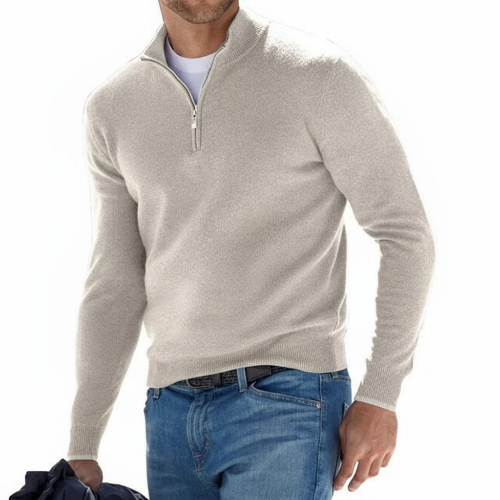 Herren Strickpullover mit Reißverschluss
