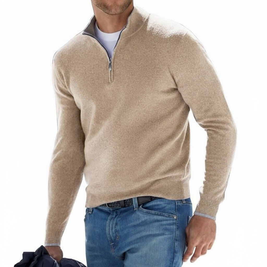 Herren Strickpullover mit Reißverschluss