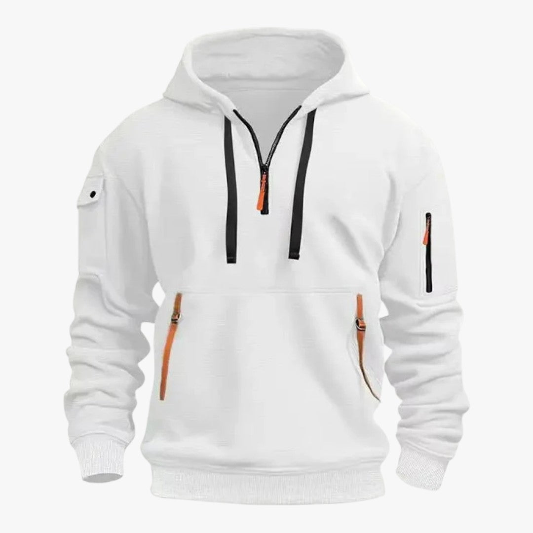 Herren Kapuzenpullover mit Reißverschluss und Taschen