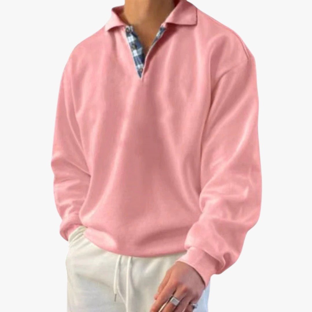Oversize Pullover für Herren mit V-Ausschnitt