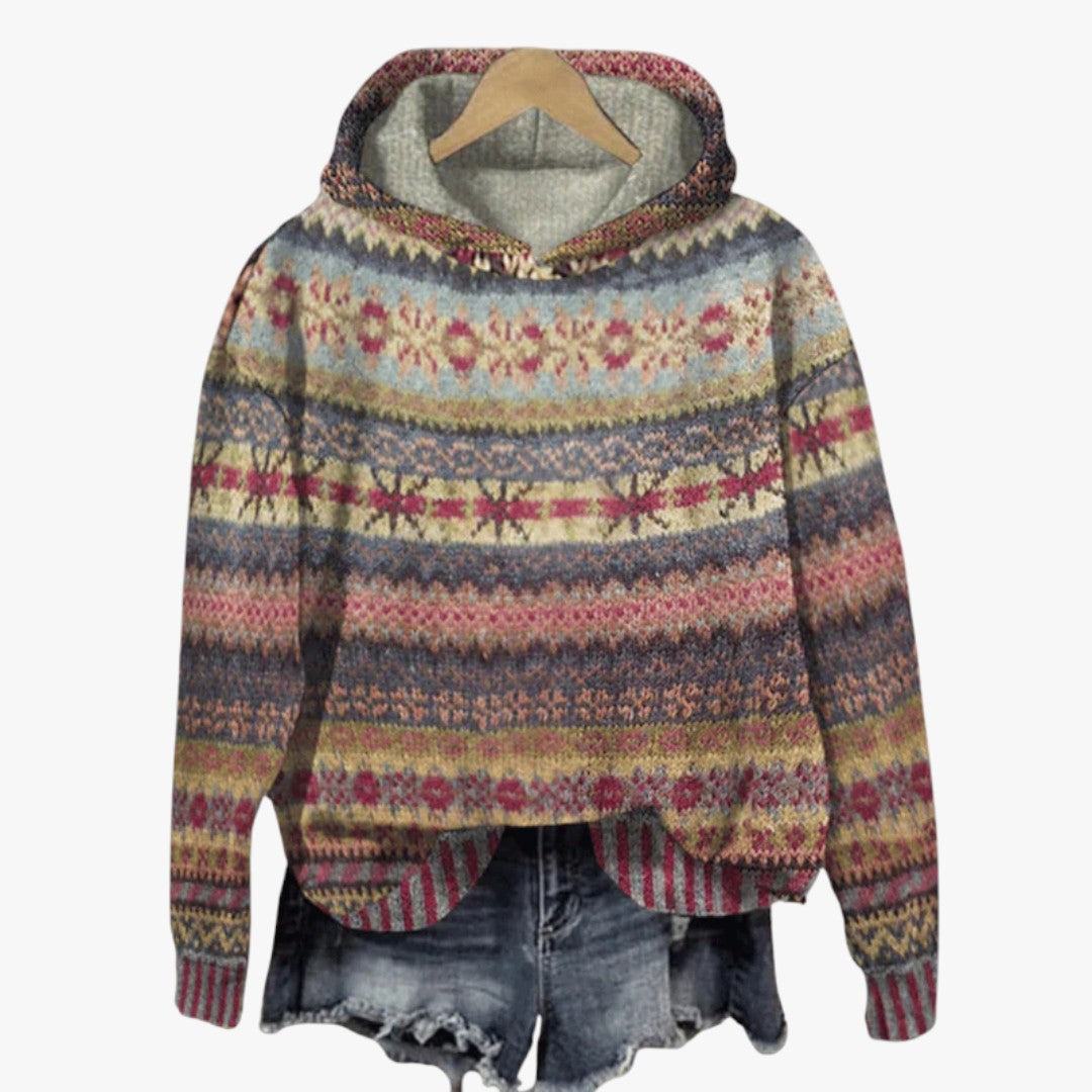 Damen Norweger Winter Kapuzenpullover