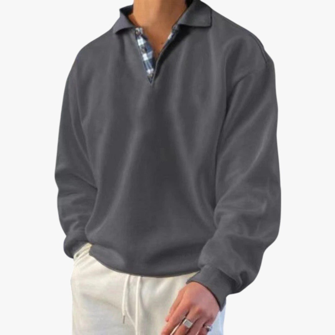Oversize Pullover für Herren mit V-Ausschnitt