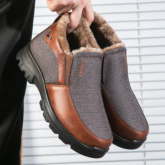 Herren Winterschuhe mit Futter | Stiefel Mittelhoher Schnitt