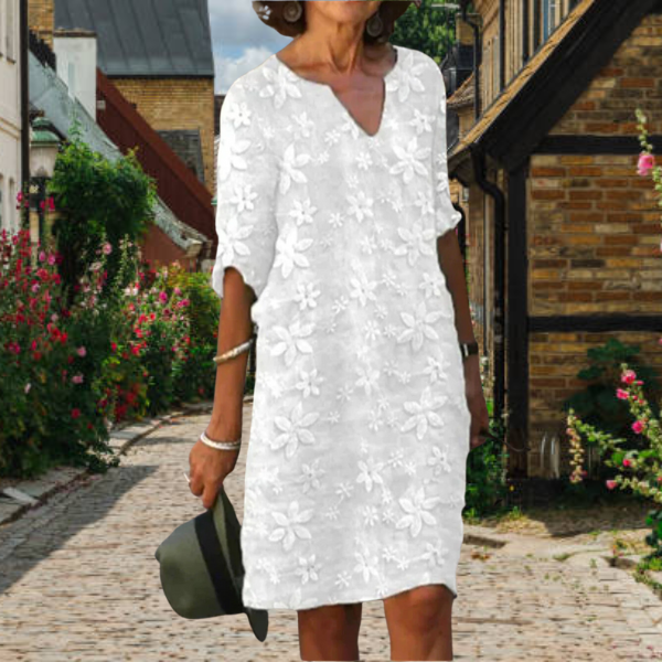 Elegantes Festliches Damenkleid Amber mit V-Ausschnitt-1