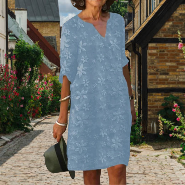 Elegantes Festliches Damenkleid Amber mit V-Ausschnitt-4