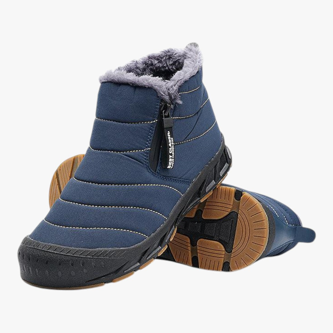 Gefütterte Herren Winterstiefel mit Reißverschluss