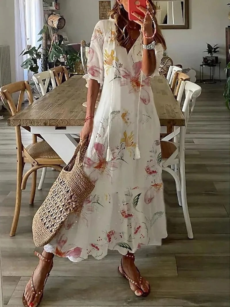 Elegantes Bohème Maxikleid Bettina – Sommer Kleider Lang-1