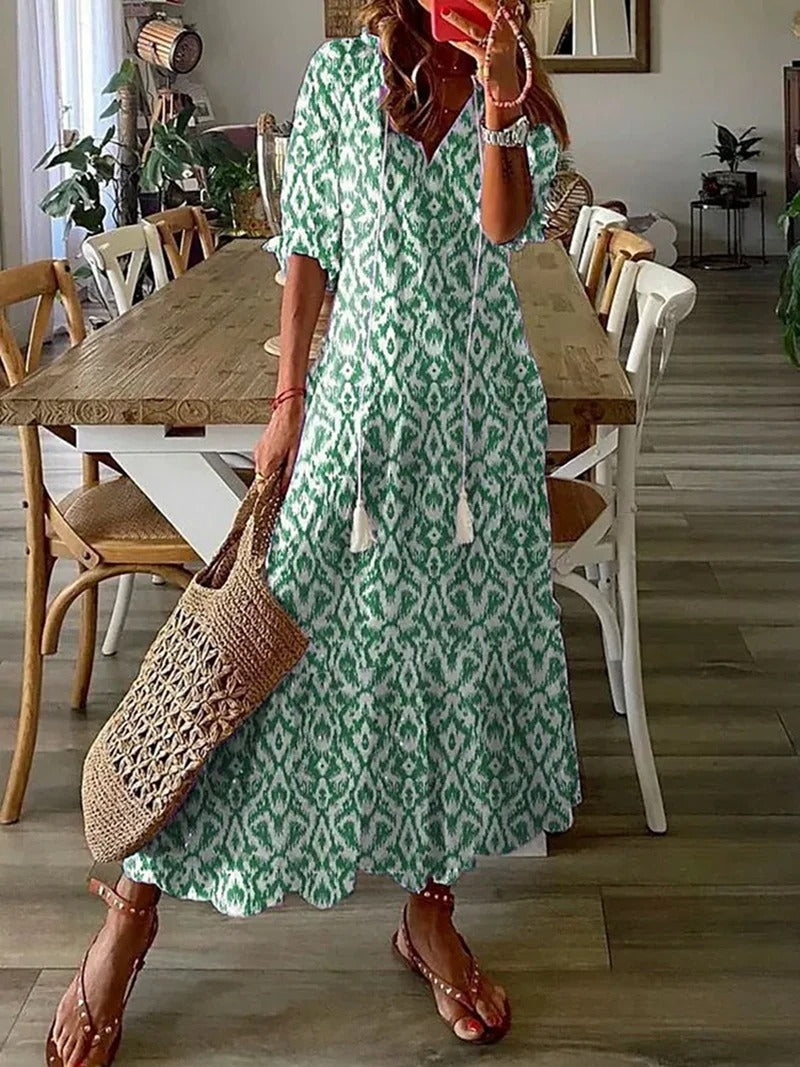 Elegantes Bohème Maxikleid Bettina – Sommer Kleider Lang-2