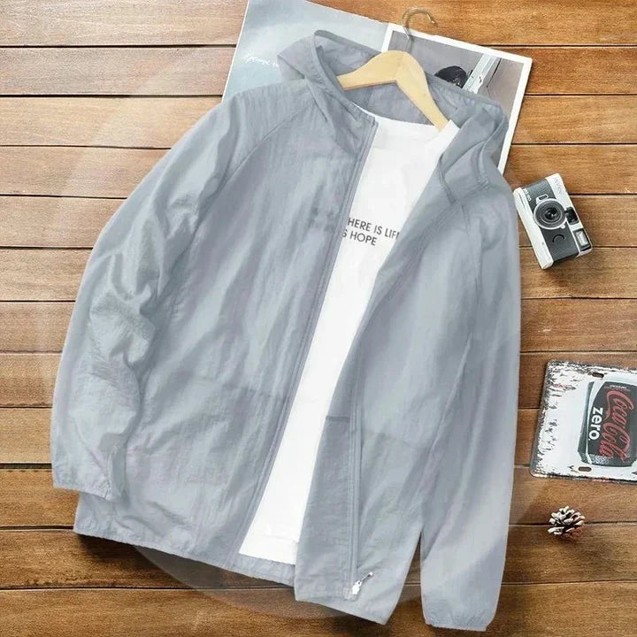 Herren ultraleichte Sommer und Übergangs Jacke | Mit Kapuze