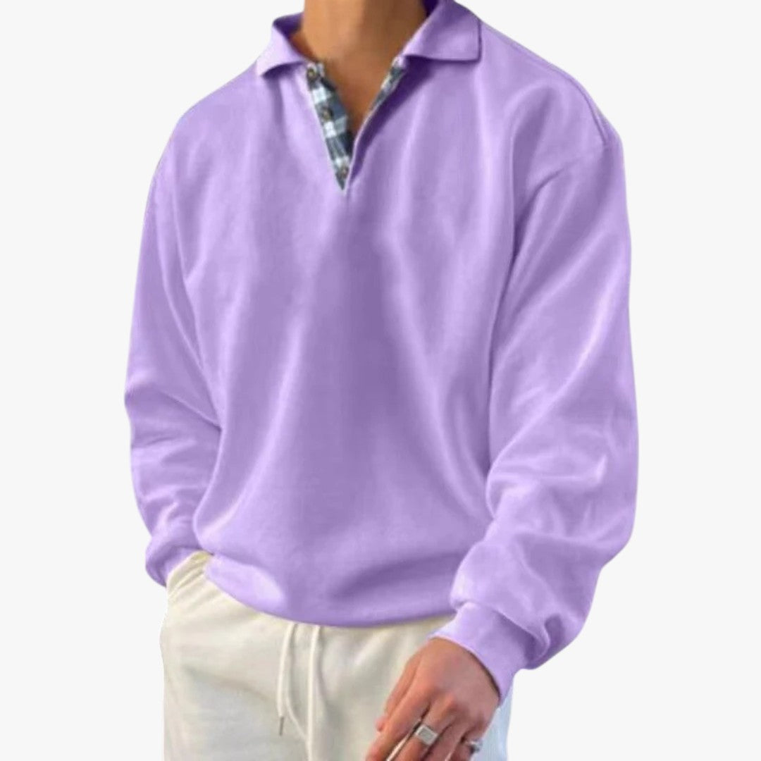 Oversize Pullover für Herren mit V-Ausschnitt